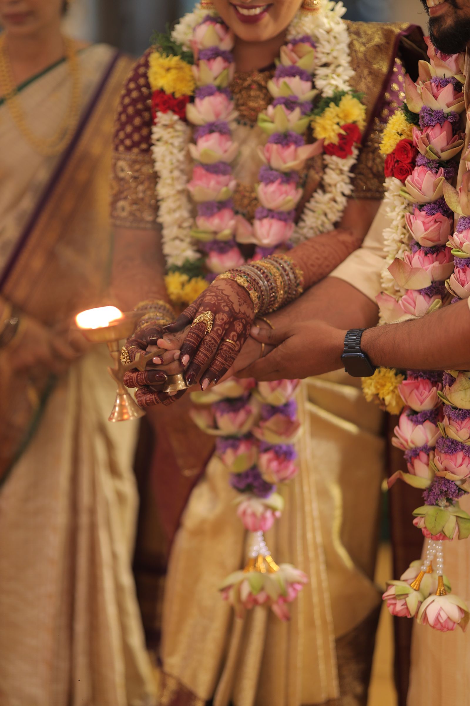 Traditional South Indian bridal moment by House of Muhurtam